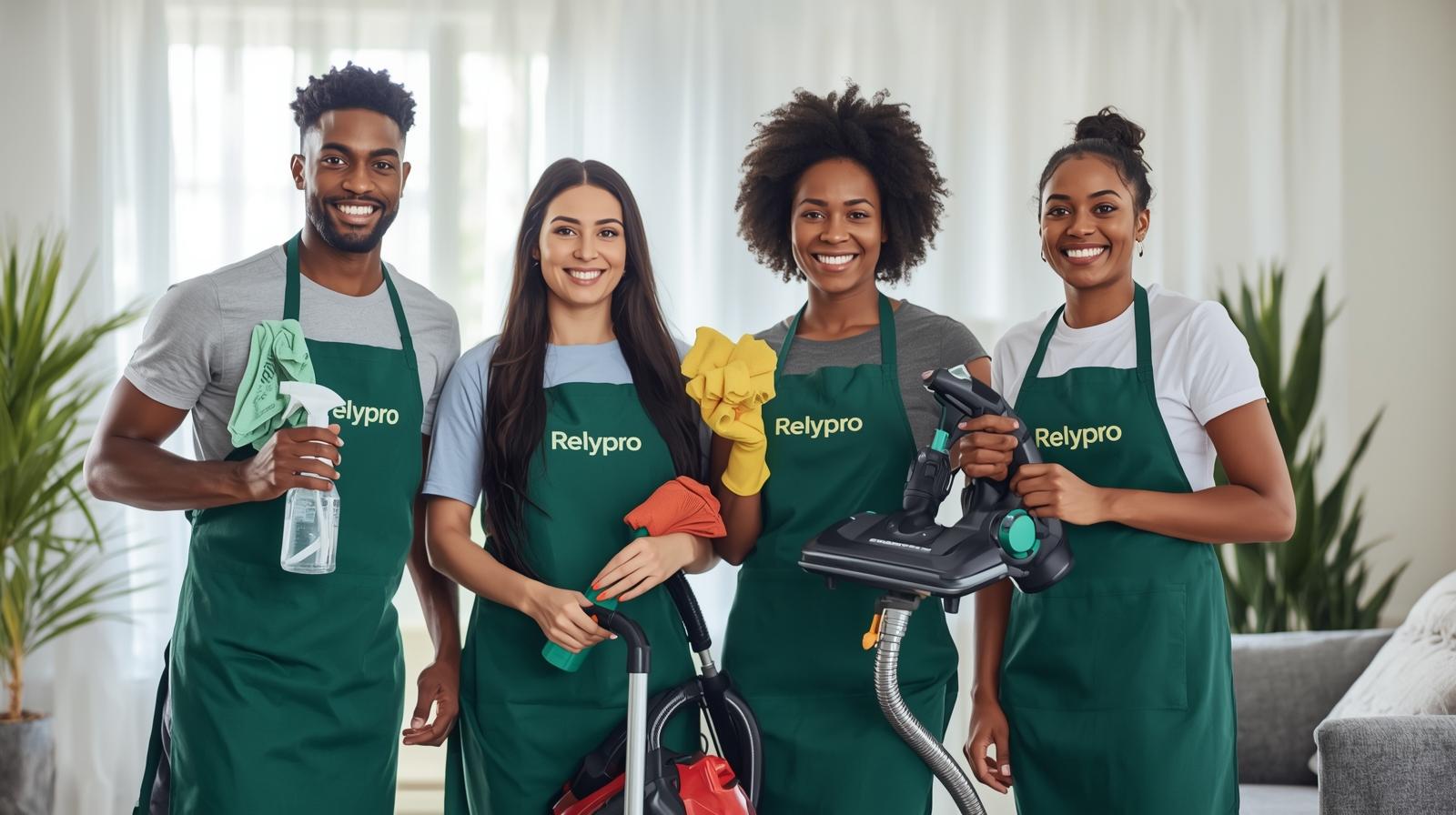 Professional cleaning team